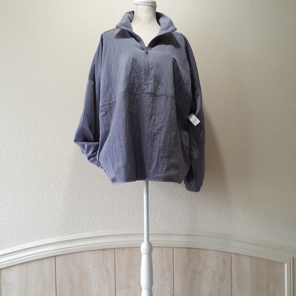 GAP Fit Fleece Lined Pop Over Windbreaker NWT - Picture 5 of 13